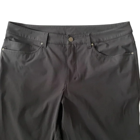Lululemon Pant Men’s Size 34X30 Gray Obsidian ABC Slim Fit Warpstreme - Picture 2 of 8